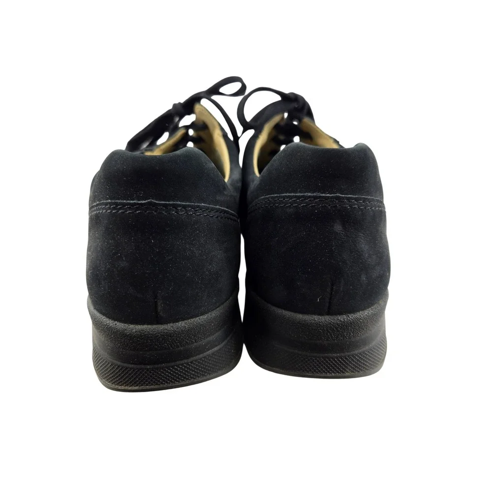 Mephisto Rebeca Perf Black Nubuck Leather Walking Shoes Womens 8.5‎ US 6 EUR